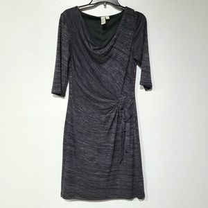 Emma & Michelle 3/4 Sleeve Faux Wrap Dress